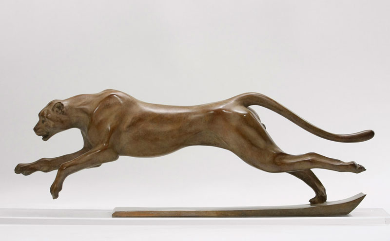 Yves Pires - Sculptures : Le Guépard Arrière